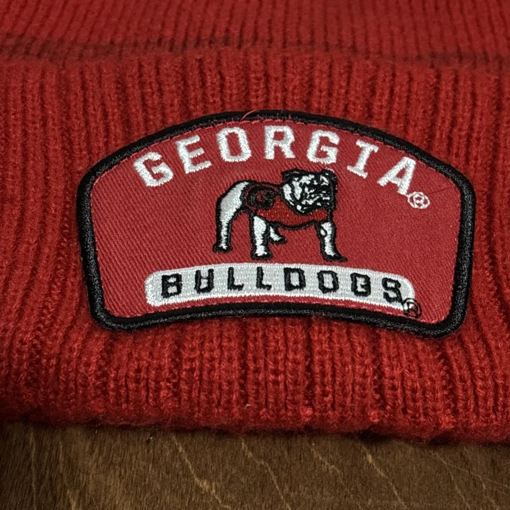 Lot Of 2 University of Georgia Bulldogs Beanie/toboggan Hat Cap UGA